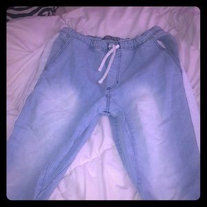 Light blue denim jeans